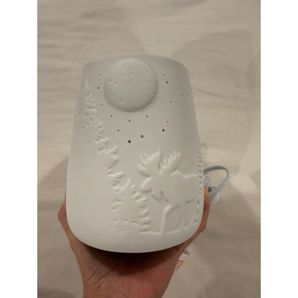 Scentsy Starry frontier Moose Pine Tree Moon Wax Melt Warmer Lamp